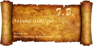 Teleky Diána névjegykártya